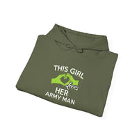 This Girl Loves Her Army Man Hoodie, Military Sweatshirt, Unisex Army Merchandise, Gifts for Military Spouses, Patriotic