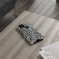 Tough Cases: Stylish Black and White Zebra Print Phone Case