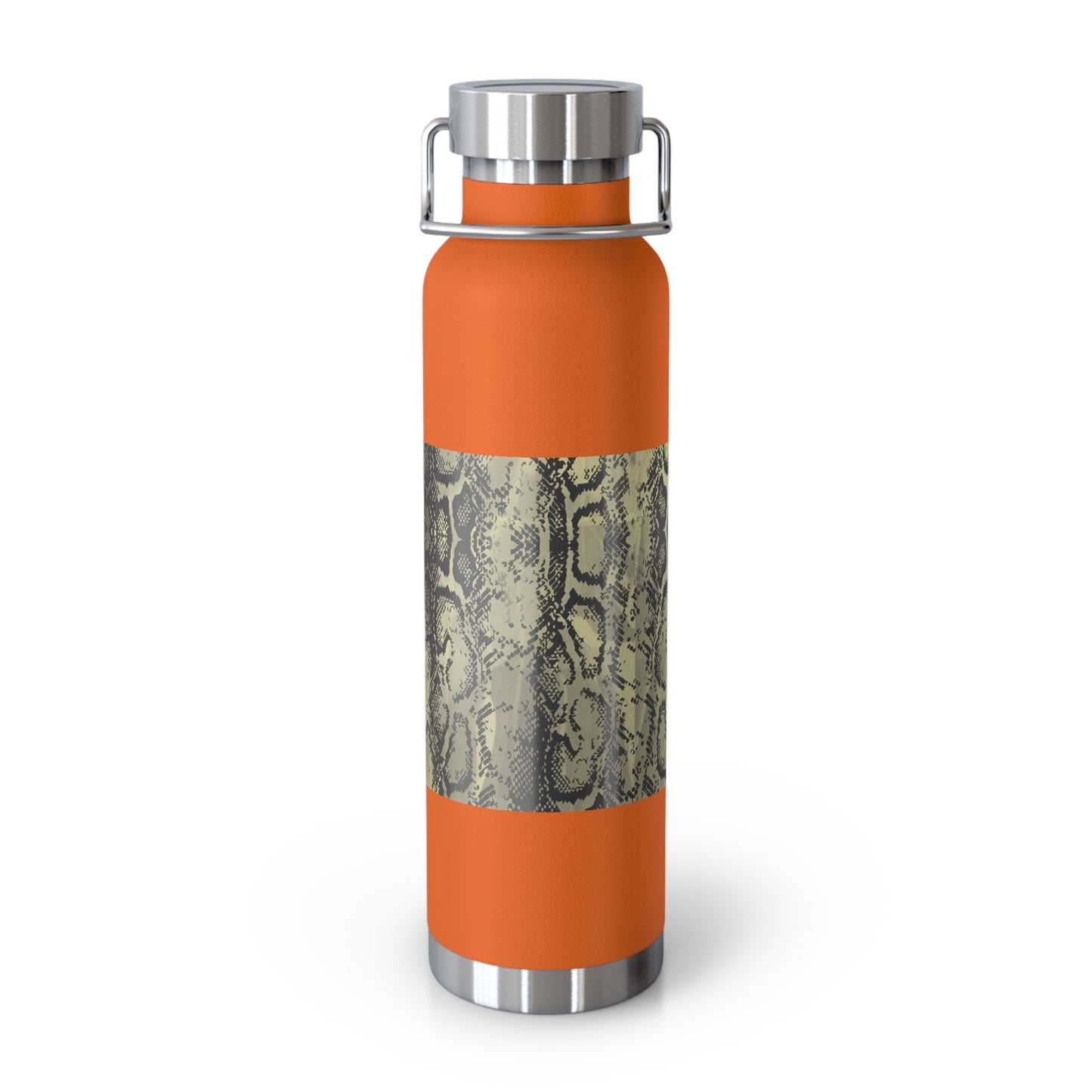 Stylish Snake Print Insulated Water Bottle - 22oz Copper Vacuum Flask