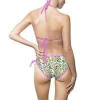 Floral Women's Bikini Swimsuit - Trendy Floral Triangle Swimwear for Beach Days