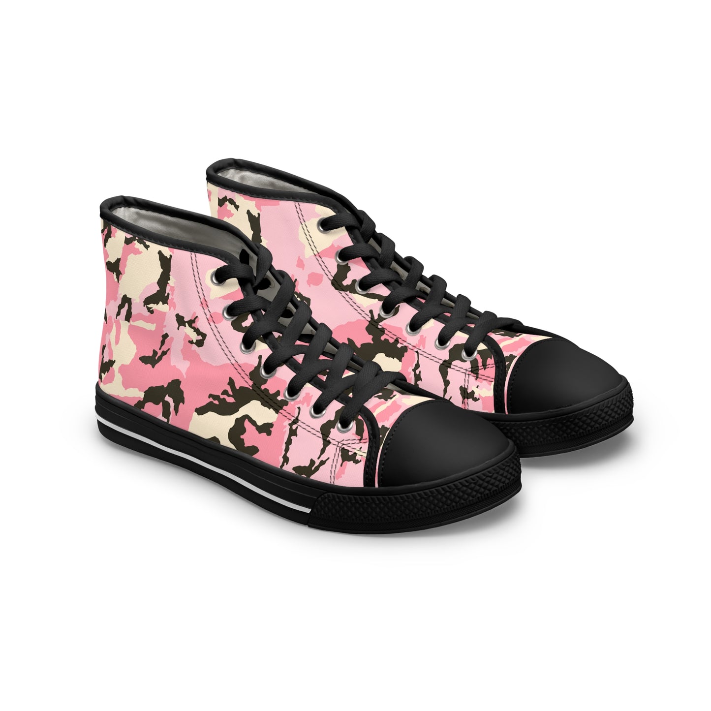 Trendy Women's Pink Camo High Top Sneakers