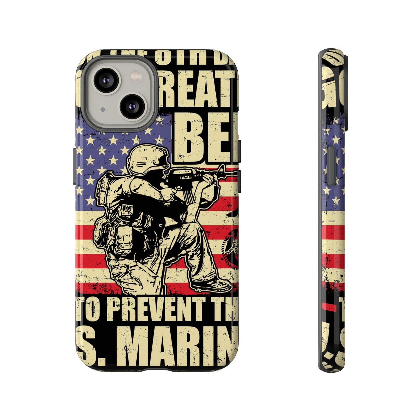 Military-Themed Phone Case - 'God Created Beer' Design