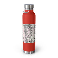 Trendy Snakeskin Insulated Water Bottle - 22oz - Perfect for Travel & Outdoor Adventures
