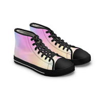 Pastel Gradient Women's High Top Sneakers - Stylish, Comfortable, and Perfect for Casual Wear