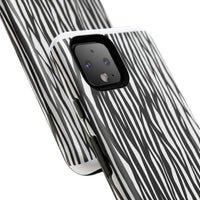 Tough Cases: Stylish Black and White Zebra Print Phone Case