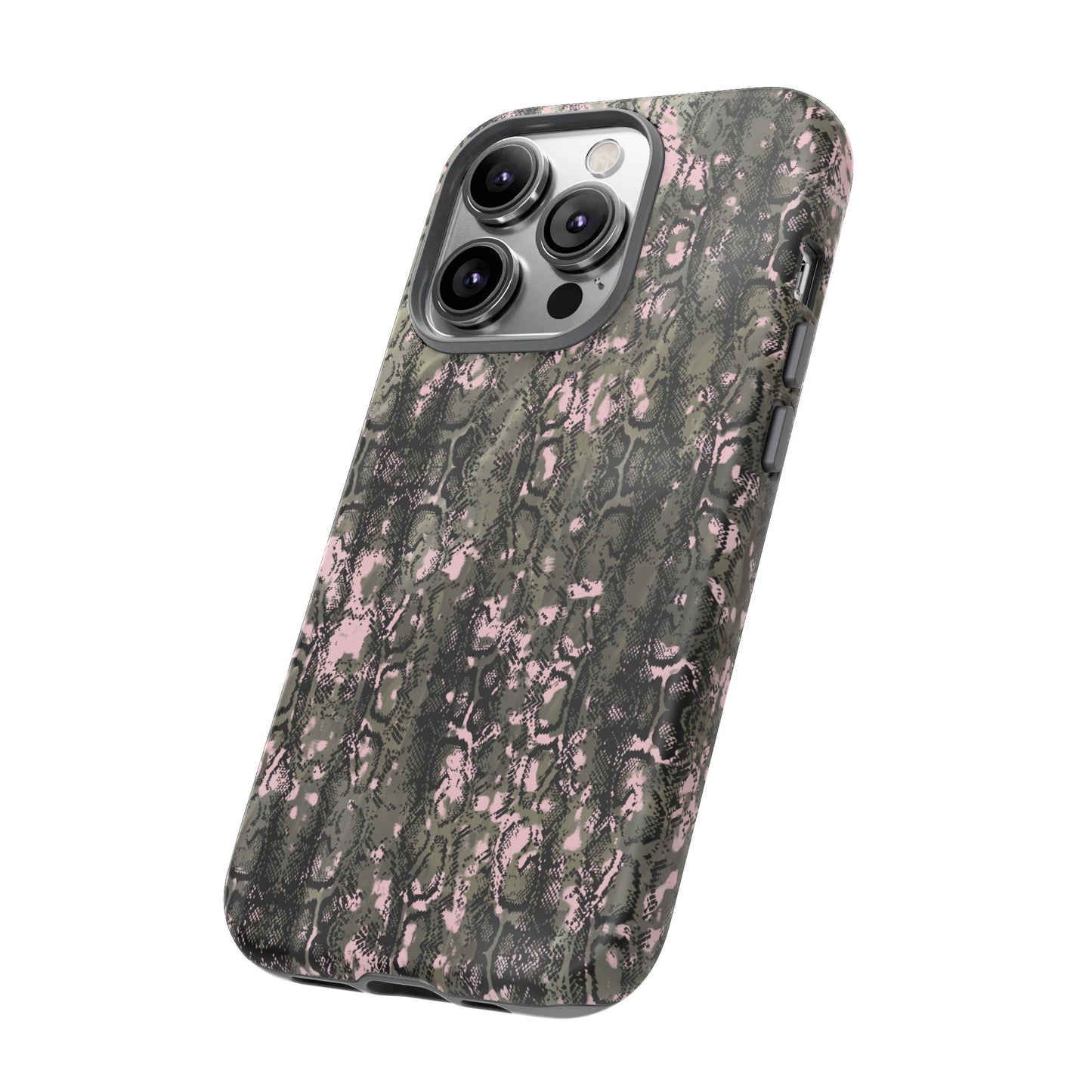 Camo Snake Pattern Phone Case – Rugged Protection Meets Bold Style  Turn heads while protecting your phone with this fierce camo snake pattern case—where urban edge meets outdoor grit.