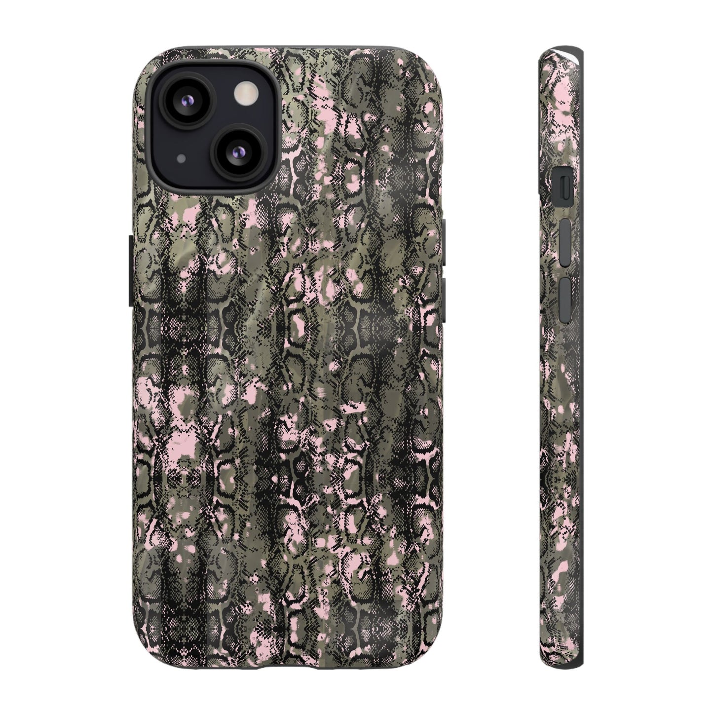 Camo Snake Pattern Phone Case – Rugged Protection Meets Bold Style  Turn heads while protecting your phone with this fierce camo snake pattern case—where urban edge meets outdoor grit.