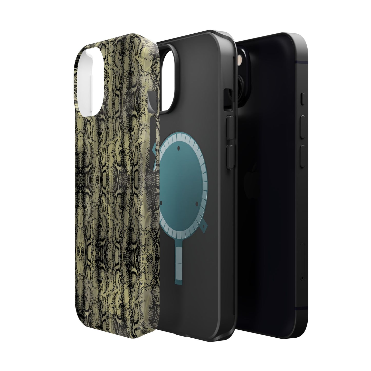 Stylish Snake Skin Magnetic Tough Case - Durable Protection for Your Phone