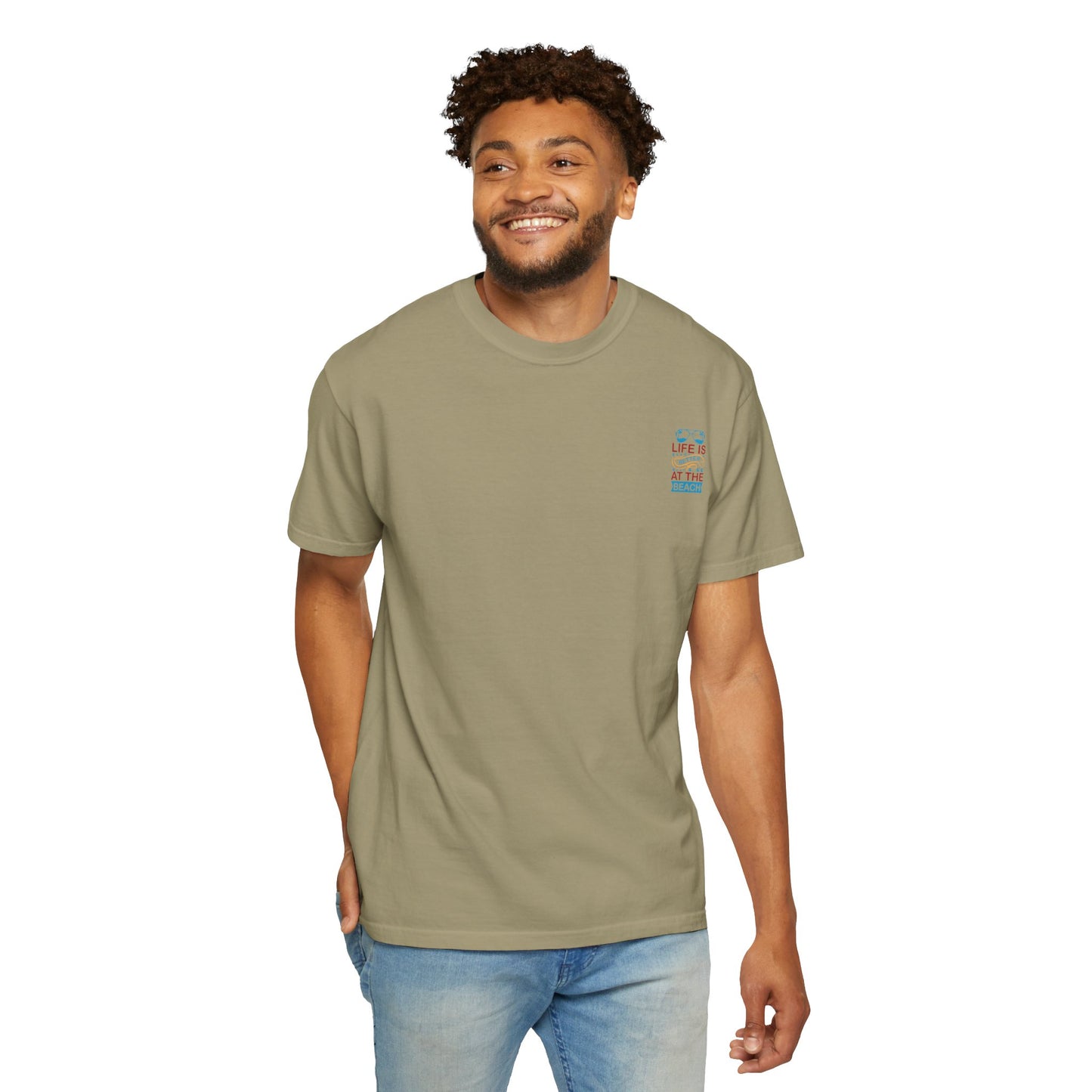 Beach Vibes Unisex Garment-Dyed T-Shirt - "Life is Better at the Beach"