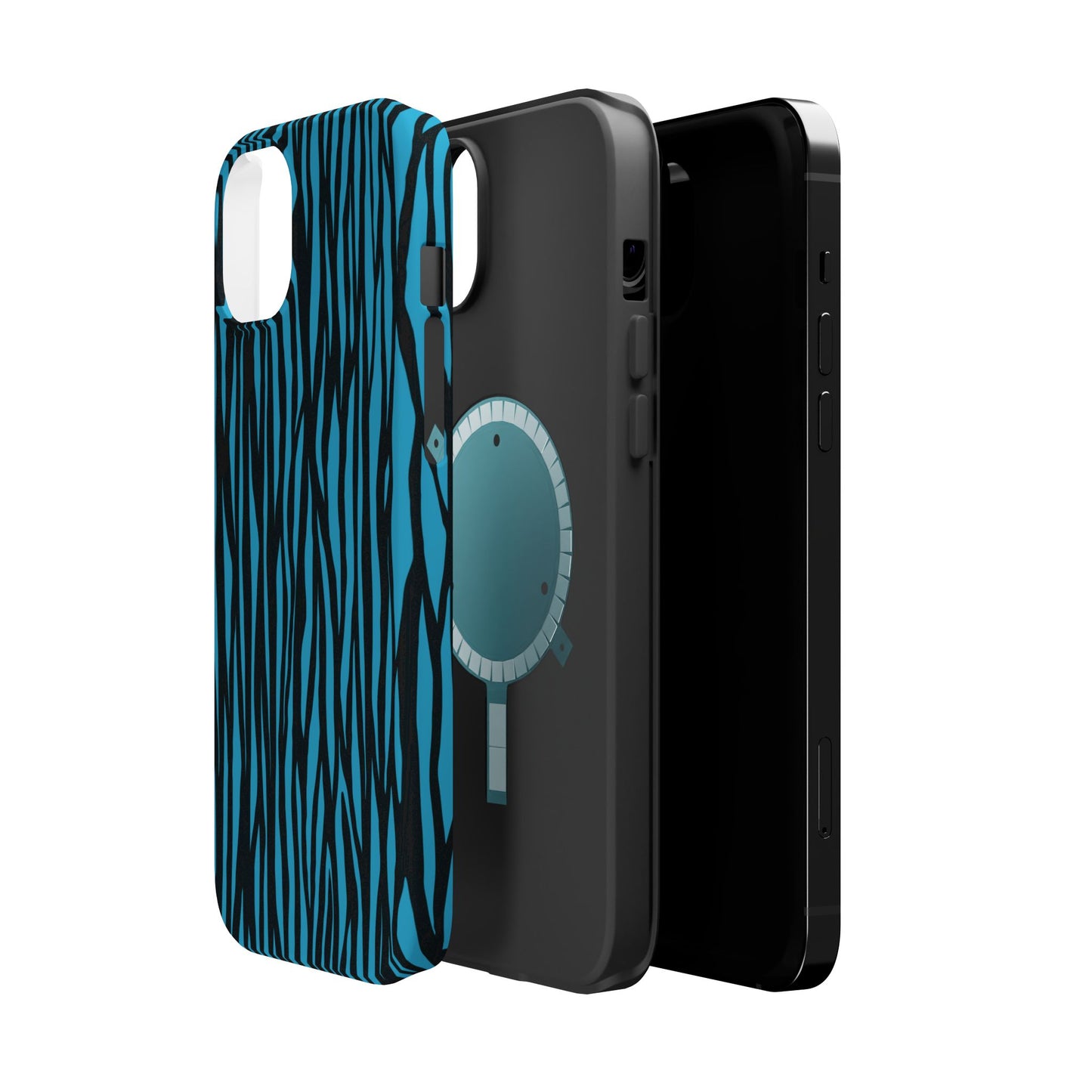 Zebra Print Magnetic Tough Case for iPhone - Durable & Stylish Phone Protection