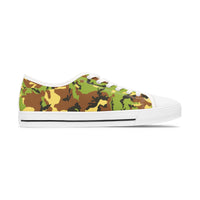 Camo Print Women's Low Top Sneakers - Comfortable & Stylish Footwear