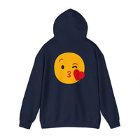 Kiss Emoji Hooded Sweatshirt | Unisex Heavy Blend™