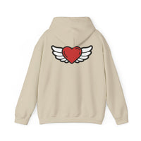 Angel Wings Heart Hoodie - Unisex Heavy Blend™ Sweatshirt for Love & Comfort