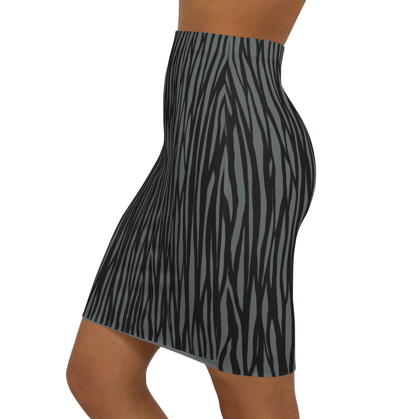 Chic Zebra Print Mid-Waist Pencil Skirt for Stylish Women