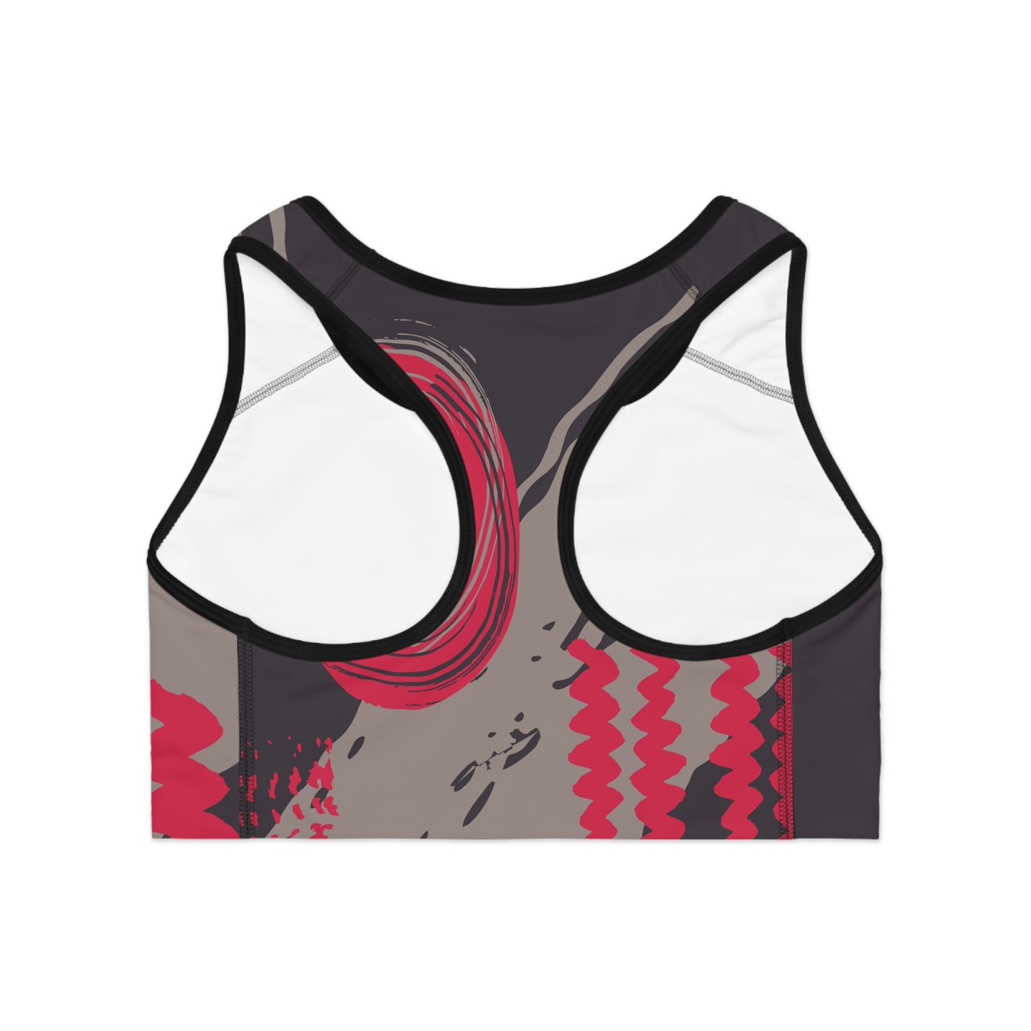 Abstract Wave Sports Bra - Stylish Activewear for Fitness Enthusiasts