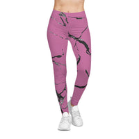 Chic Women's Marble Print Leggings, Stylish Activewear, Comfortable Yoga Pants, Fashion Leggings for Daily Wear, Unique Gift for Her