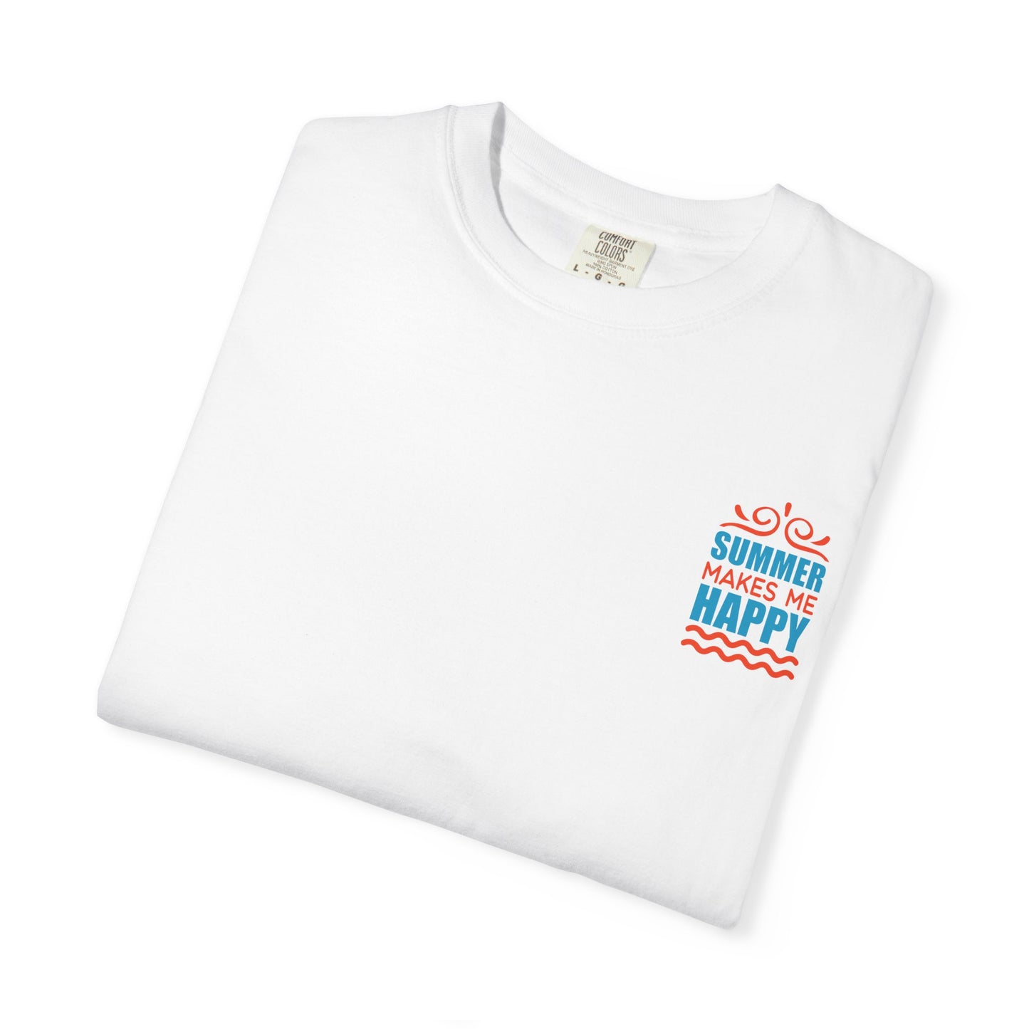 Summer Makes Me Happy T-Shirt, Unisex Summer Tee, Beach Vibes Shirt, Gift for Sun Lovers, Vacation Wear, Relaxed Fit Top