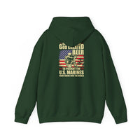 God Created Beer Hoodie, Marine Sweatshirt - Funny Drinking Gift, Unisex Pullover, Alcohol Lover, Birthday Present, Cool