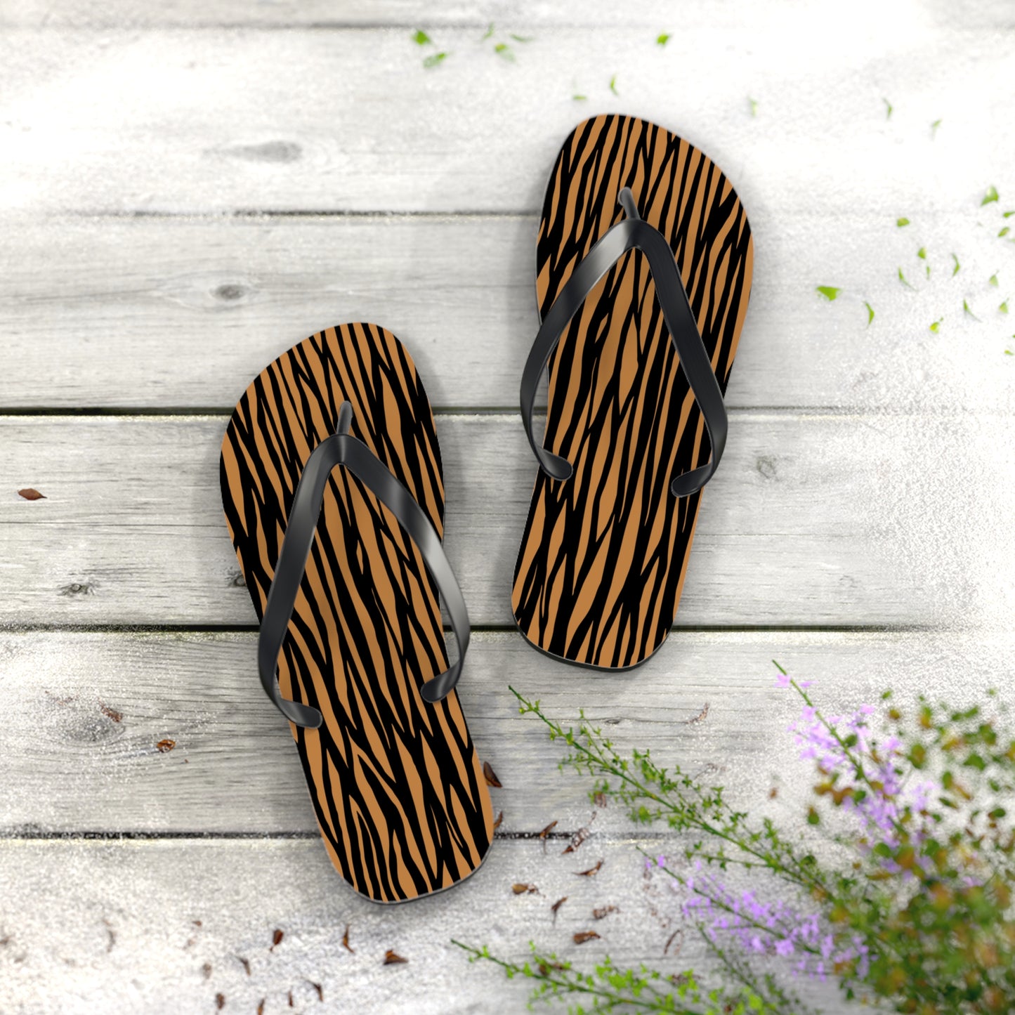 Stylish Animal Print Flip Flops for Beach Days, Summer Sandals, Vacation Footwear, Casual Slip-Ons, Gift for Her