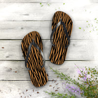 Stylish Animal Print Flip Flops for Beach Days, Summer Sandals, Vacation Footwear, Casual Slip-Ons, Gift for Her