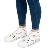 Marble Print High Top Sneakers for Trendy Women