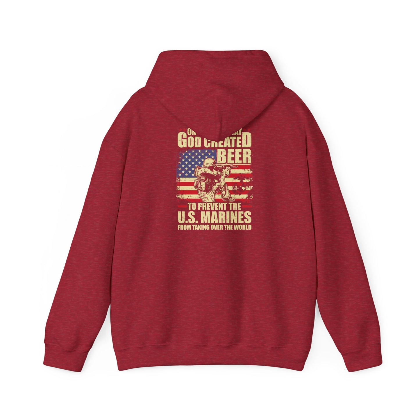 God Created Beer Hoodie, Marine Sweatshirt - Funny Drinking Gift, Unisex Pullover, Alcohol Lover, Birthday Present, Cool