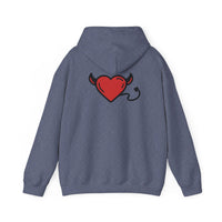 Devilish Heart Hoodie - Unisex Heavy Blend™ Sweatshirt for Fun-Loving Spirits