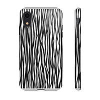 Tough Cases: Stylish Black and White Zebra Print Phone Case