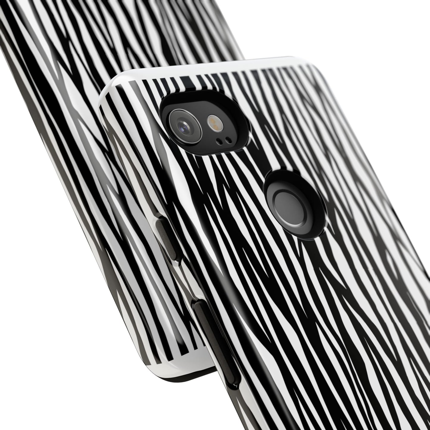 Tough Cases: Stylish Black and White Zebra Print Phone Case