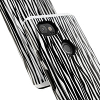 Tough Cases: Stylish Black and White Zebra Print Phone Case