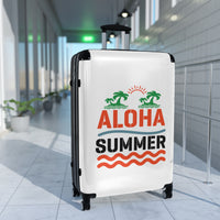 Stylish Travel Suitcase with Aloha Summer Design, Vacation Luggage for Adventure Seekers, Beach Trip Essentials, Summer