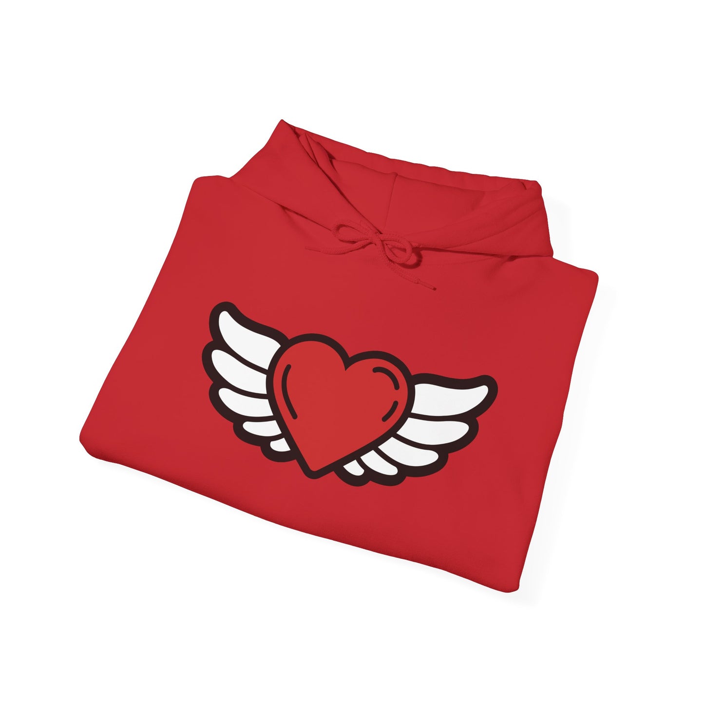 Angel Wings Heart Hoodie - Unisex Heavy Blend™ Sweatshirt for Love & Comfort