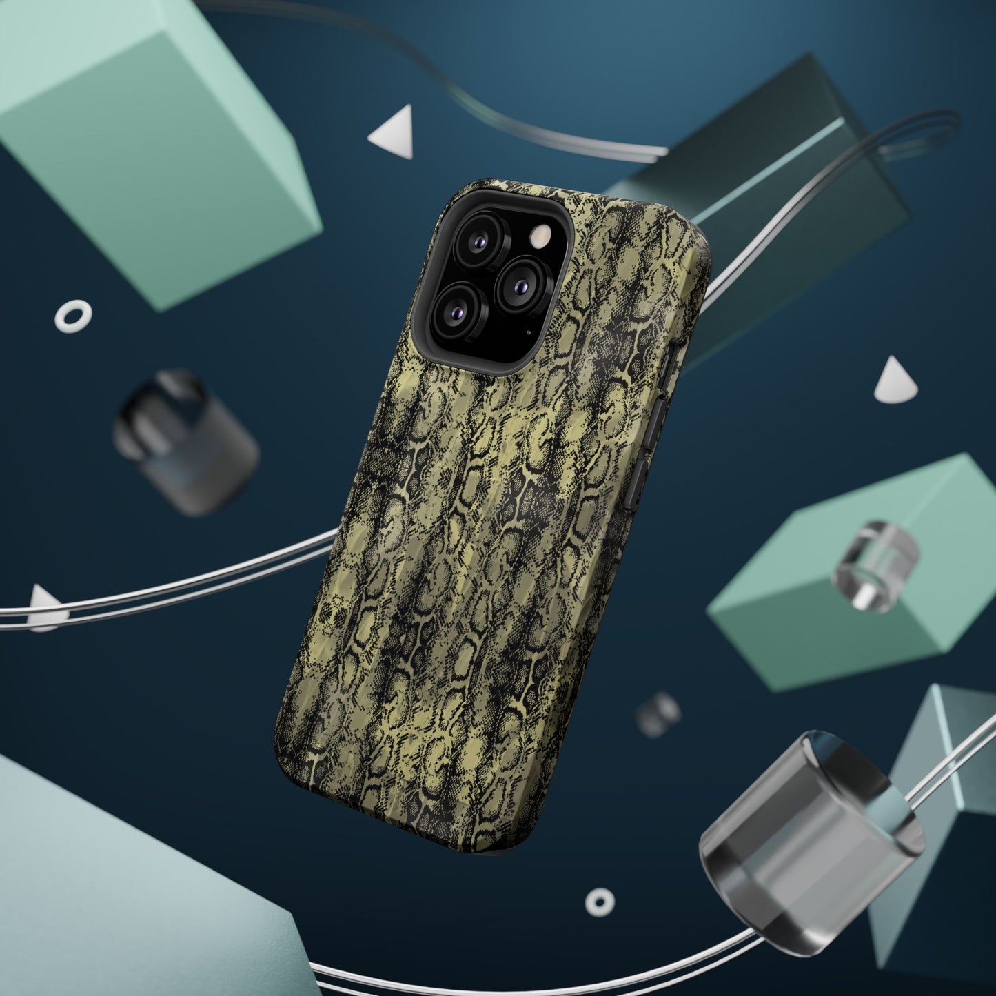 Stylish Snake Skin Magnetic Tough Case - Durable Protection for Your Phone