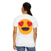Love Emoji Garment-Dyed Unisex T-Shirt | Perfect for Valentine's Day & Casual Wear
