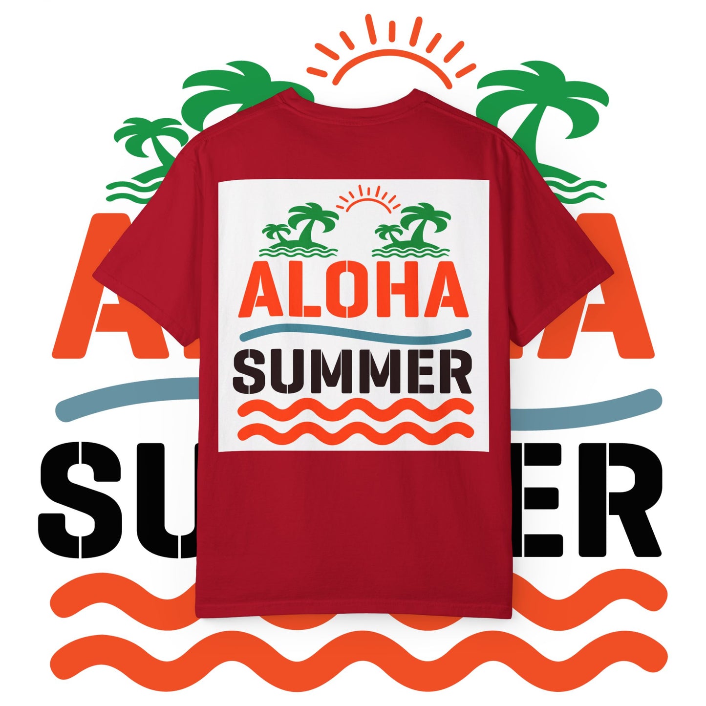 Aloha Summer Unisex T-Shirt, Beach Shirt, Vacation Tee, Summer Apparel, Tropical Graphic Tee, iconic Waikiki Beach Maui ,Oahu
