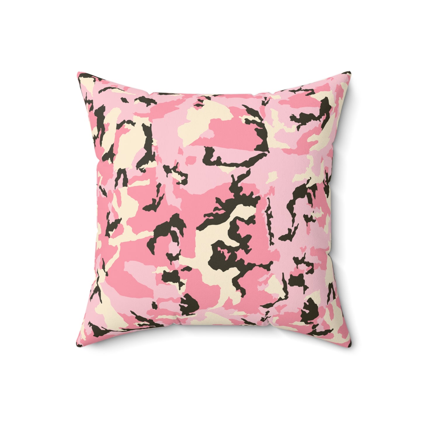 Trendy Pink Camo Square Pillow | Cozy Home Decor