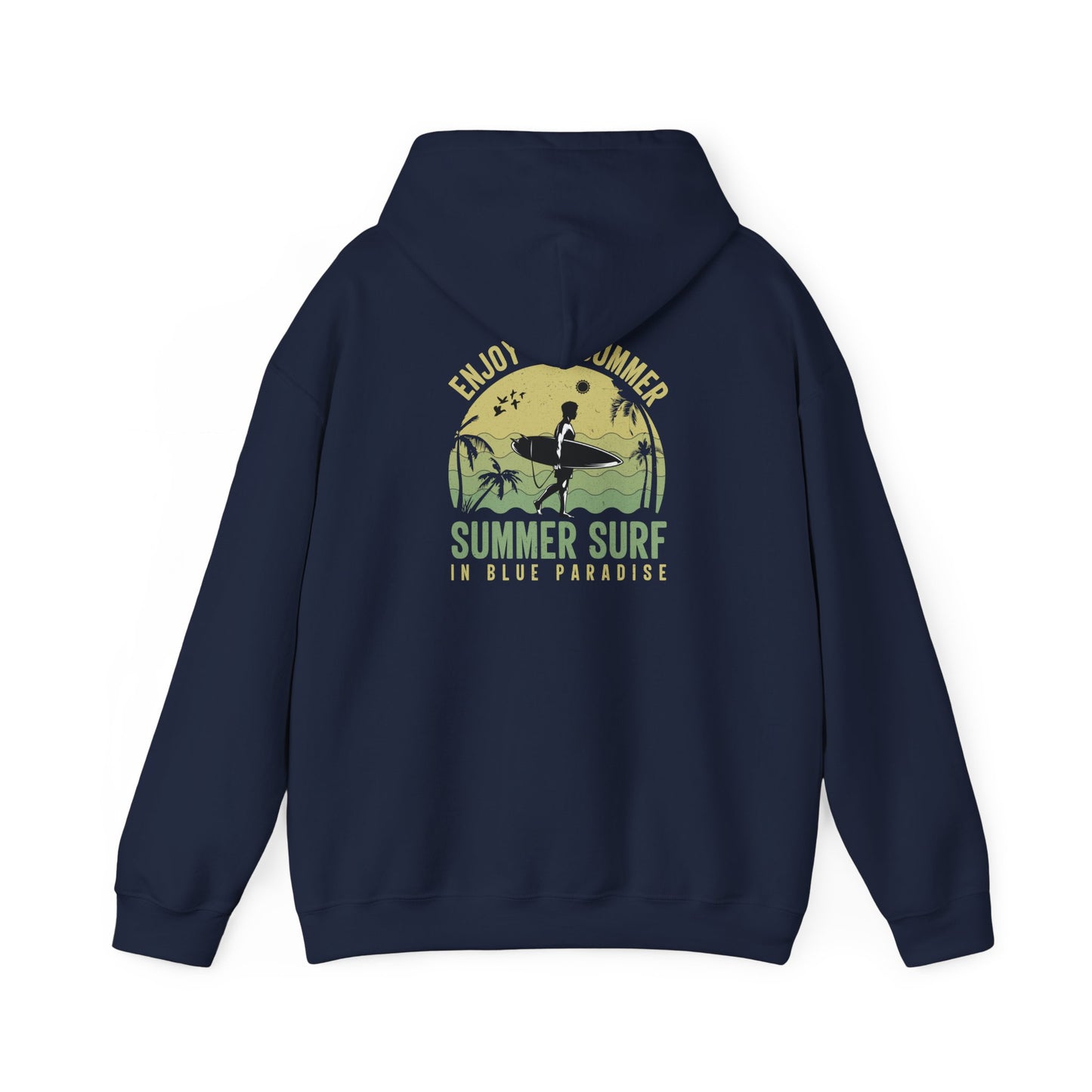 Summer Surf Vibes Hoodie – Unisex Heavy Blend™ Sweatshirt for Beach Lovers, Perfect Gift for Surfing, Casual Wear, Summer