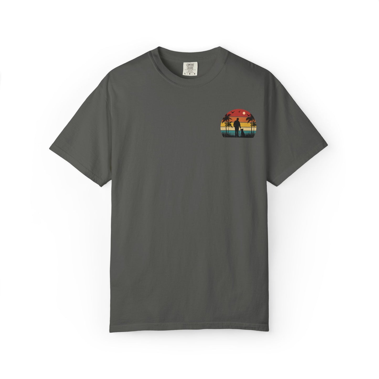Sunset Silhouette Unisex T-Shirt, Perfect for Nature Lovers, Pet Owners, Casual Days, Summer Outings, Gift for Him or Her