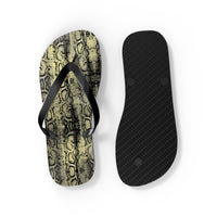 Snakeskin Flip Flops - Trendy Summer Footwear for Beach Days