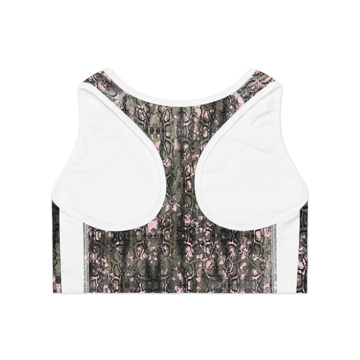 Stylish Snakeskin Print Sports Bra - Comfortable Activewear for Fitness Lovers