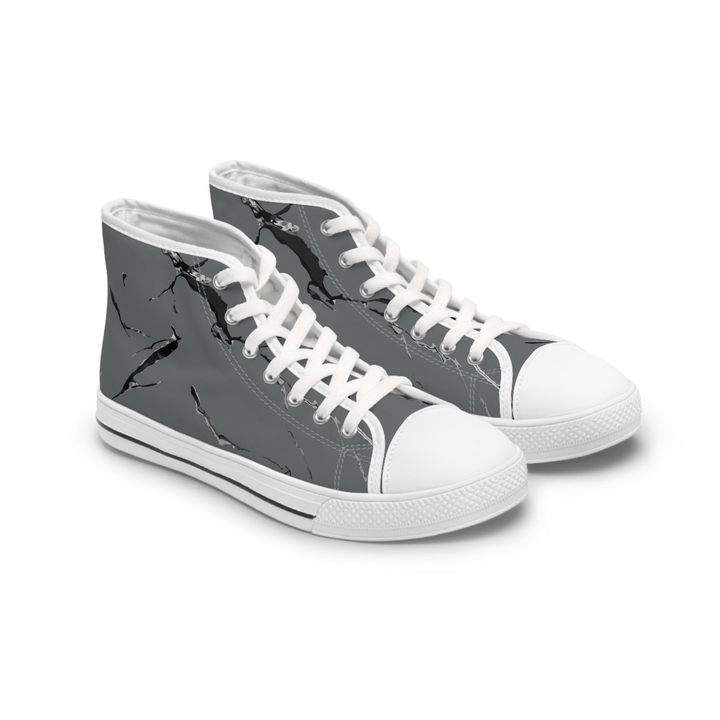 Stylish Women's High Top Sneakers - Marble Design for Everyday Wear