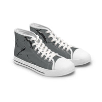 Stylish Women's High Top Sneakers - Marble Design for Everyday Wear