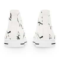 Marble Print High Top Sneakers for Trendy Women