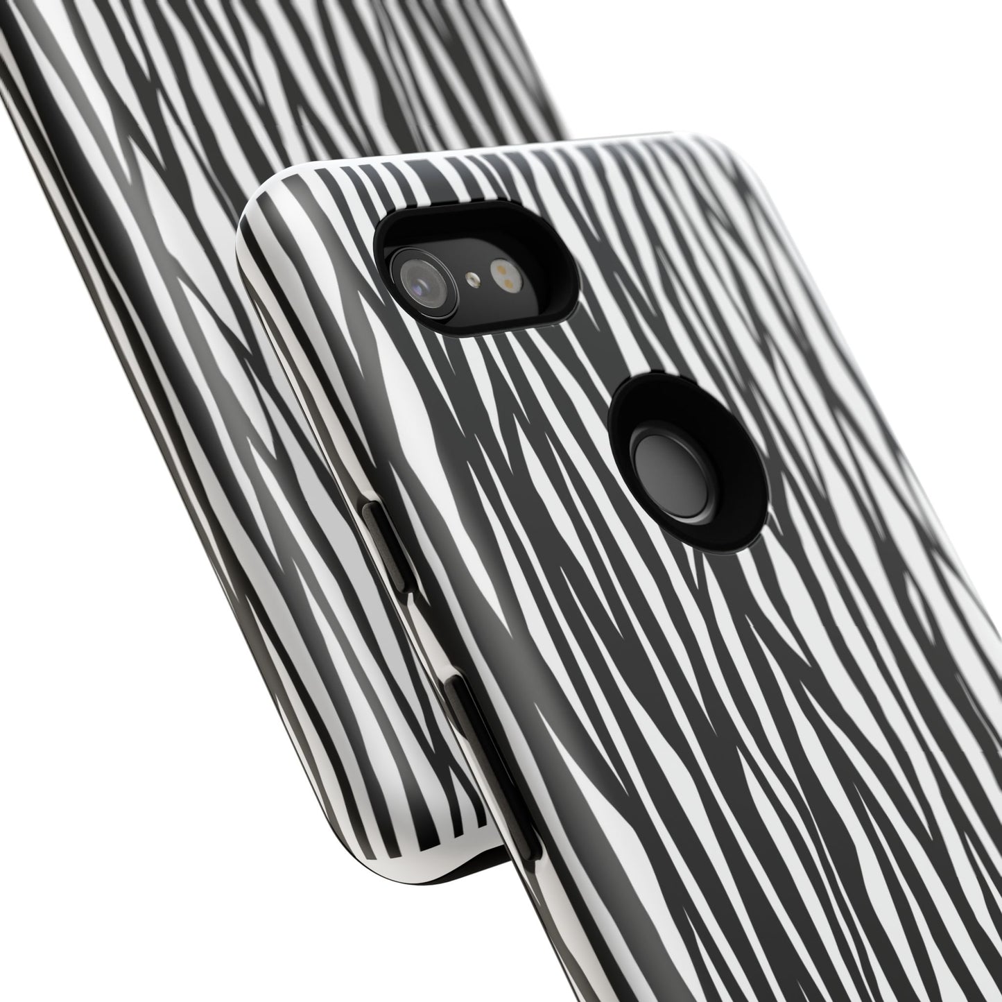 Tough Cases: Stylish Black and White Zebra Print Phone Case
