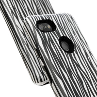 Tough Cases: Stylish Black and White Zebra Print Phone Case