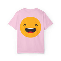 Smiley Face Unisex Garment-Dyed T-Shirt - Fun and Comfortable Casual Wear