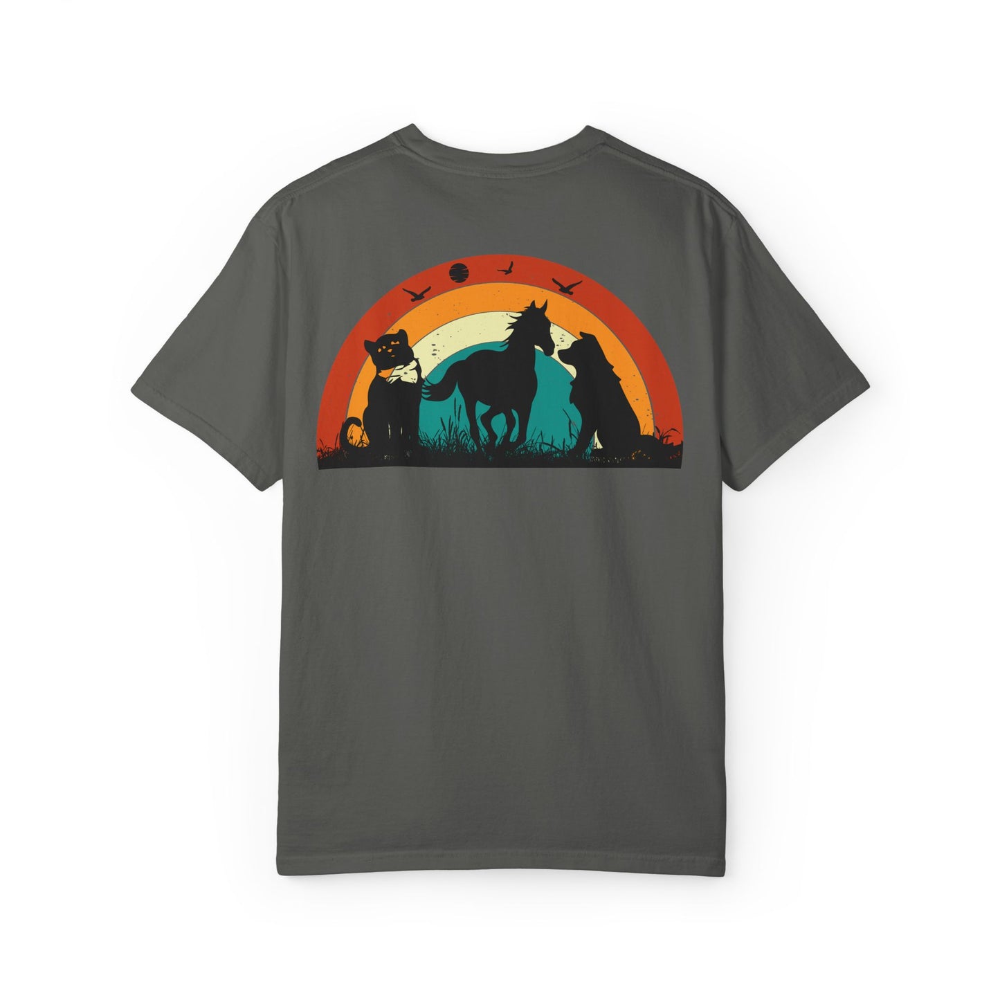 Rainbow Animal Scene Unisex T-Shirt - Nature Lover's Gift