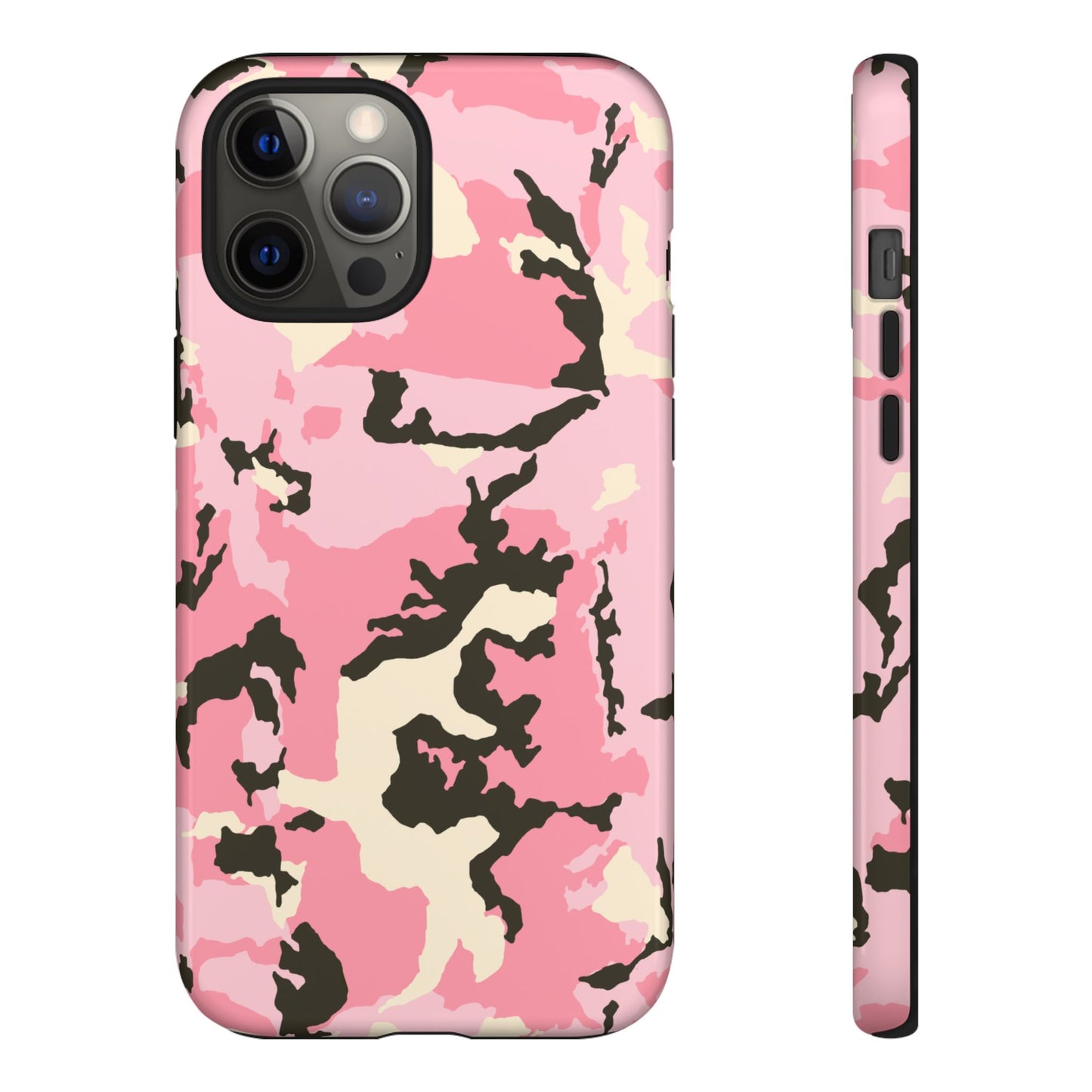 Stylish Tough Phone Case – Pink Camo Design for Bold Protection  Make a statement while keeping your phone safe with this eye-catching pink camouflage case that blends fashion with durability.