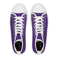 Stylish Purple High Top Sneakers with Abstract Design