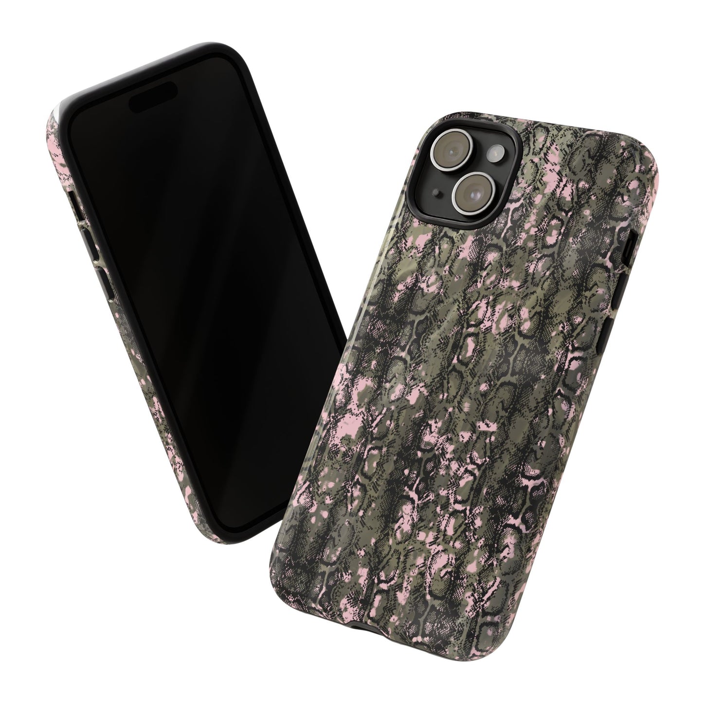 Camo Snake Pattern Phone Case – Rugged Protection Meets Bold Style  Turn heads while protecting your phone with this fierce camo snake pattern case—where urban edge meets outdoor grit.